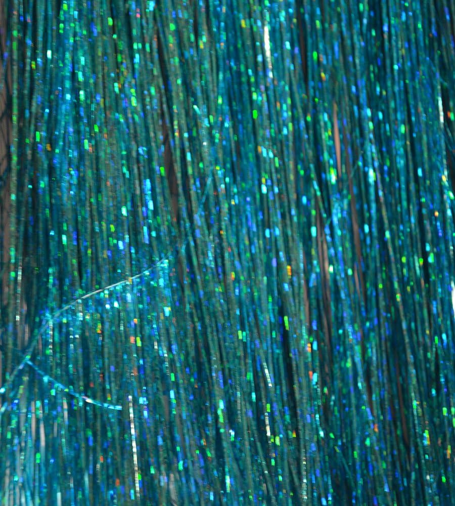 Hair Tinsel - Sparkling Caribbean Blue 100 Strands 100% Silk!