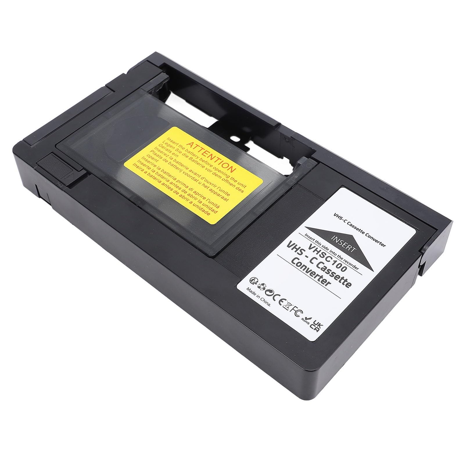Adattatore da VHS-C a Cassetta VHS, Compatibile con CP6BKU, C-P6U, PV-P1, VCA115, Convertitore di Cassette Non Compatibile con 8mm, Mini DV, Hi8