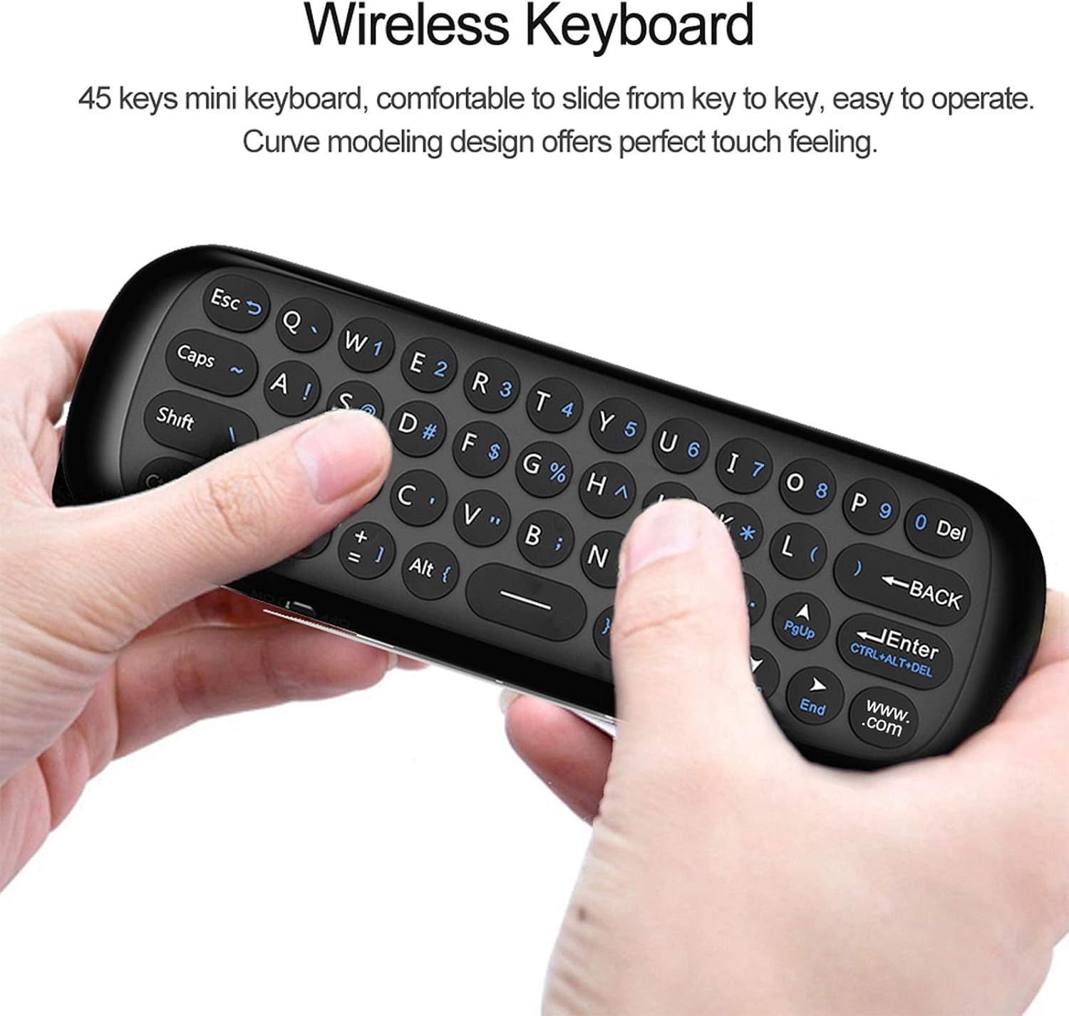 W1 2.4G Air Mouse Wireless Keyboard Remote Control Infrared Remote Learning 6-Axis Motion Sense w/USB Receiver for Smart TV Android TV BOX Laptop PC