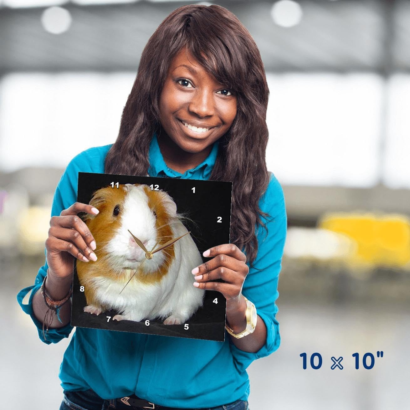 3dRose Wall Clock Silent - 10 inch - Guinea Pig image 4