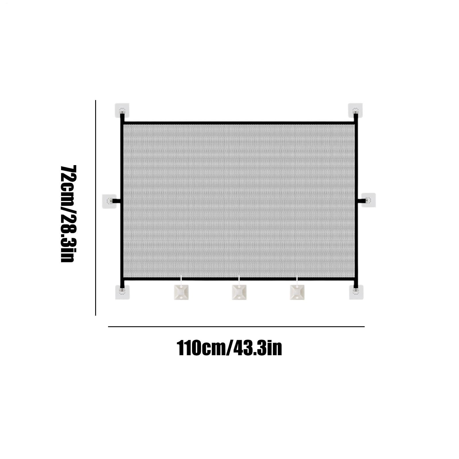 Cat Door, Pet Cat Gate Indoor, 43.31x28.35x0.79 Inches Lightweight Folding Barrier, Safety Fence for Kids Kitten Bunny Hallway Bedroom Porch Living Room Use, Gray