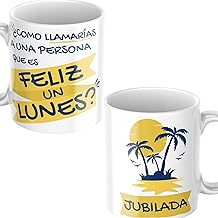 Retirement Mug for Coworkers and Friends – Original Gift for Retired Men and Women with Funny Message "Happy Monday"