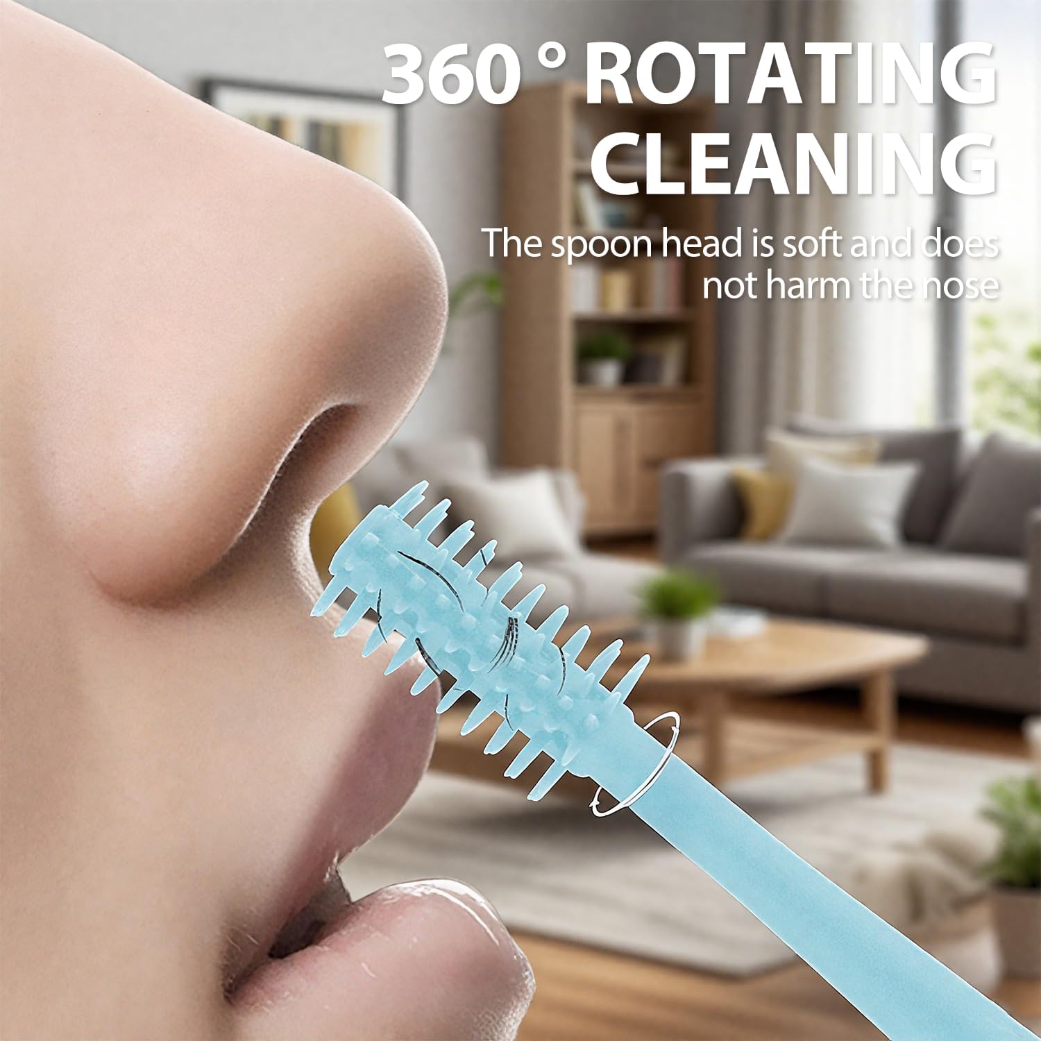 2-in-1 Nasal Hair Cutter,10 PCS Upgrade Double Sided Nose Hair Knife,Nasal Hair Cutter for Men Women, Soft Cleaning Brush Box Package (Multicolor)