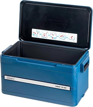 Coleman Snap N Go Collapsible Cool Box, 35QT, 33L, Holds 64 Cans, 42 Hours Cold, Waterproof Removable Liner, for Camping and Outdoor Use