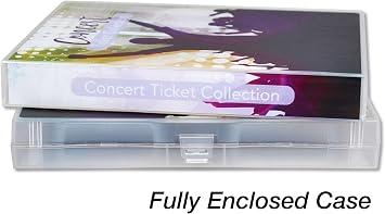 Concert Ticket Stub Collection Case - Holds 40-80 Stubs with Pages