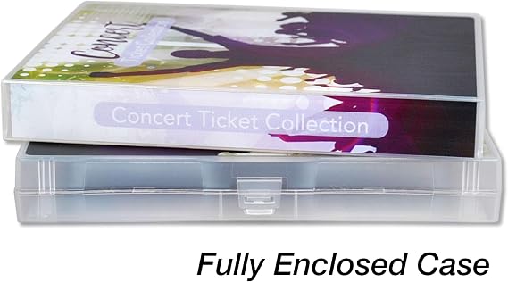 Concert Ticket Stub Collection Case - Holds 40-80 Stubs with Pages