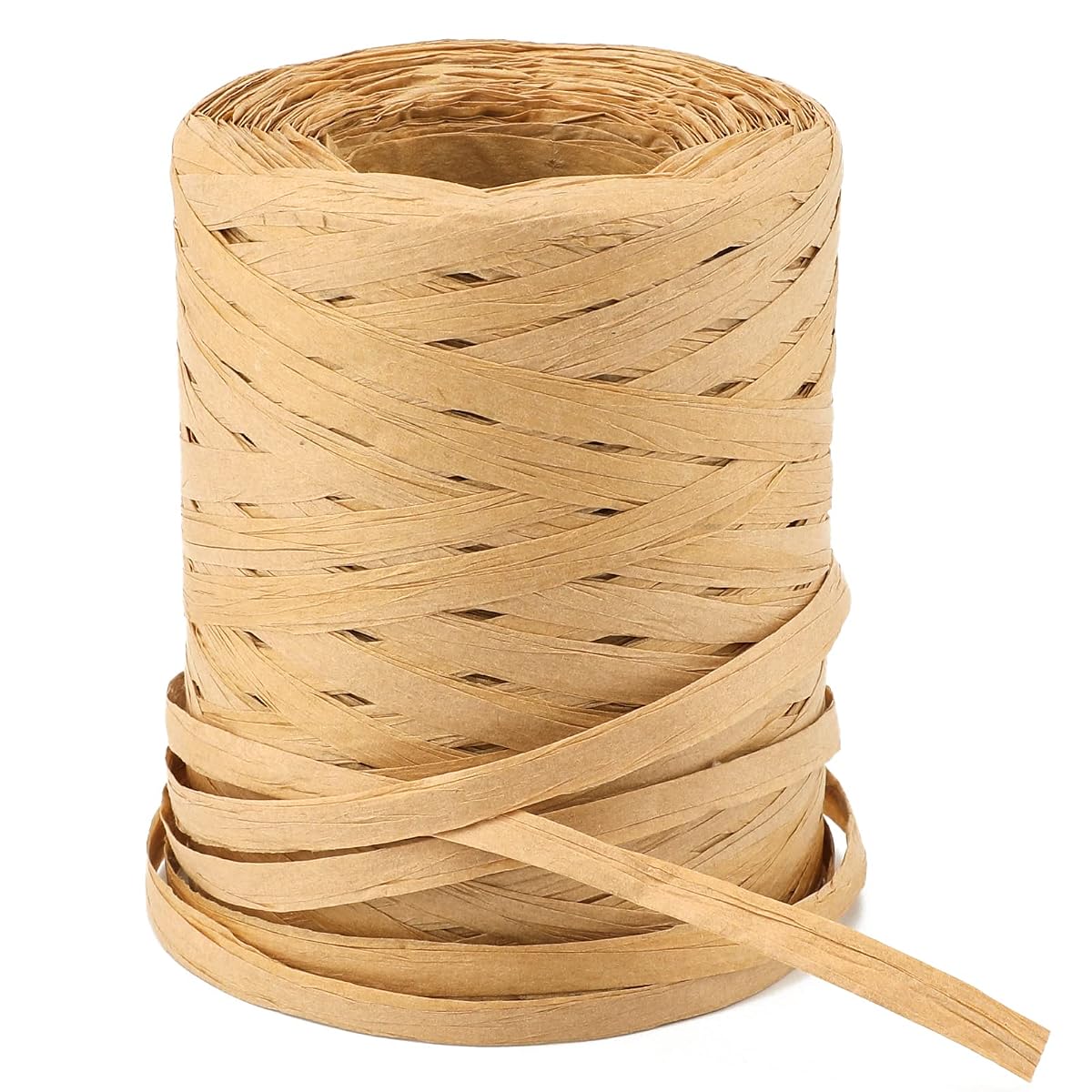 656 Feet Natural Raffia Paper Ribbon Twine Strings,Raffia Twine Packing Paper