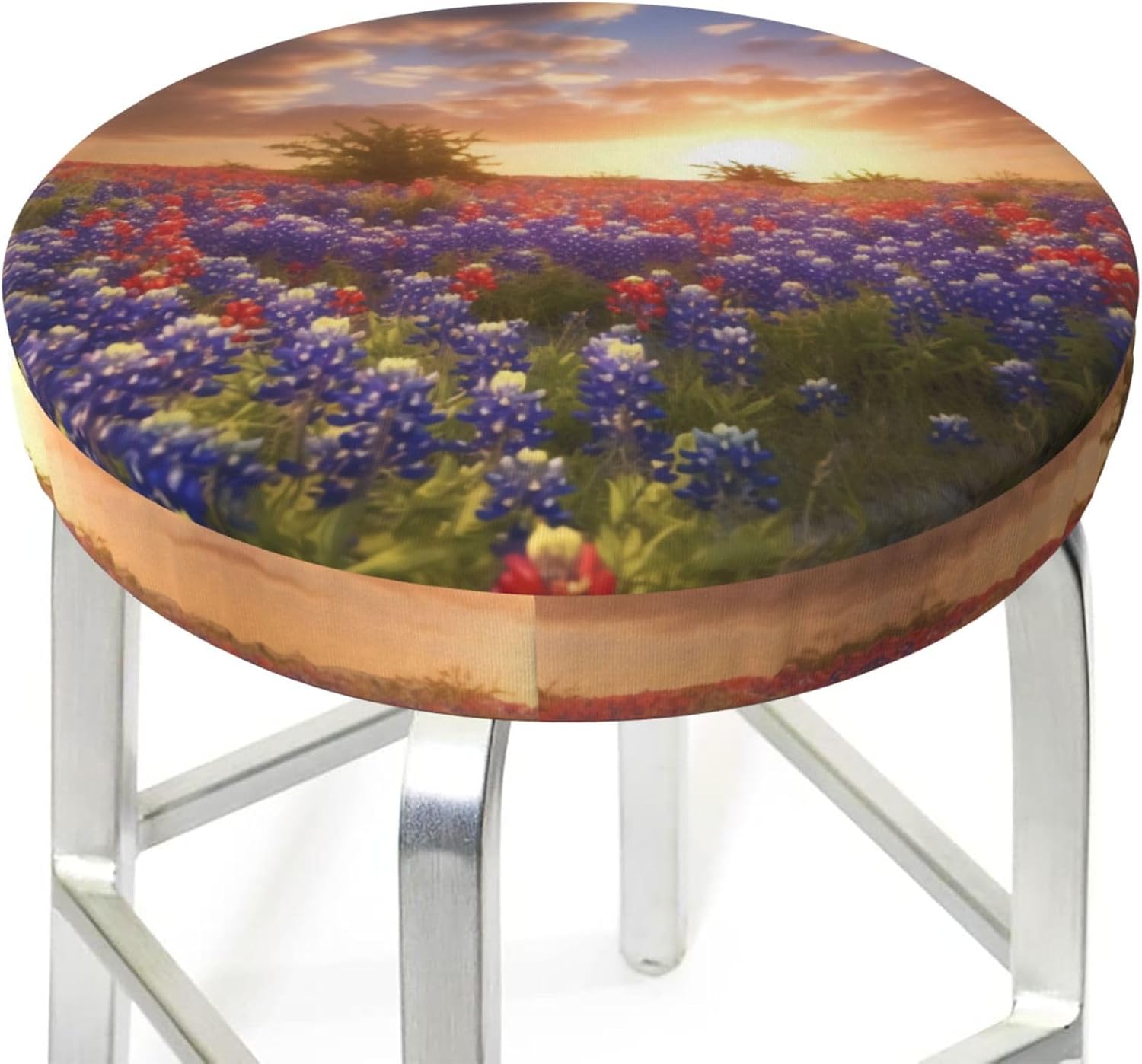 Round Bar Stool Seat Cover for Home Kitchen Dining Chair - 13 inch