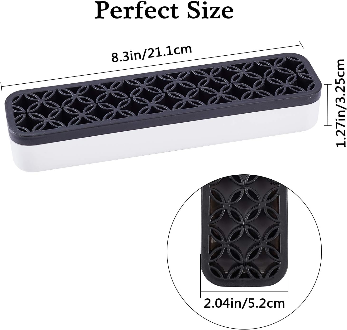 GORGECRAFT Sew Desktop Organizers Silicone Makeup Brush Holder Cosmetic Painting Pen Holders Storage Box Make up Brush Sewing Tool Stand Holder for Stash Store Brush Toothbrush (Black)