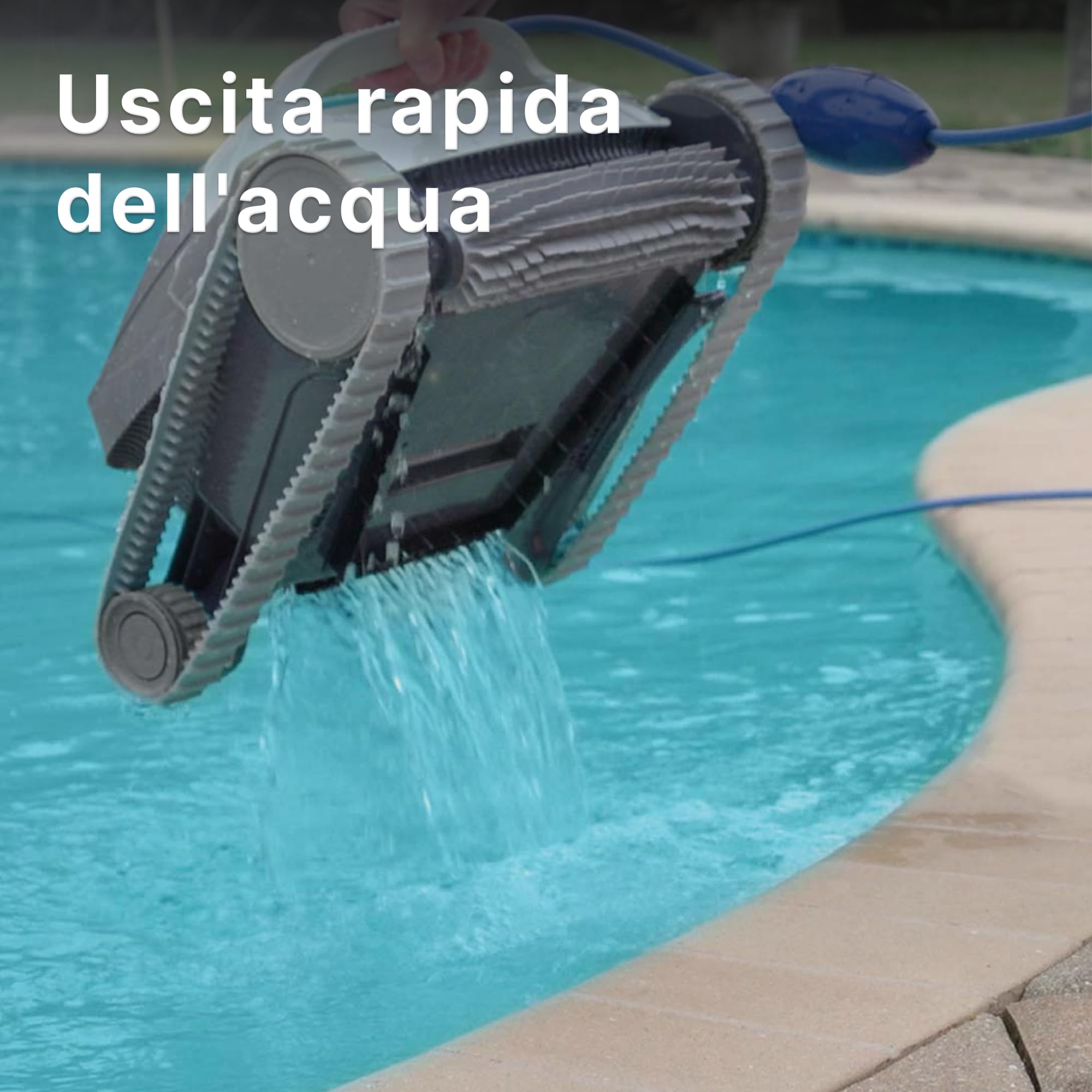 Dolphin SX 20 Robot pulitore automatico per piscina interrata e fuori terra fino a 10m - Pulizia pareti e fondo - Accessori piscina