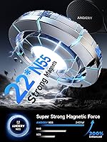 Vista 5 de ANDERY Car Phone Holder for MagSafe [360° Adjustable Memory Alloy Arm 2400gf Strongest Magnetic Power] Bendable Car Mount, Phone Holders for Your