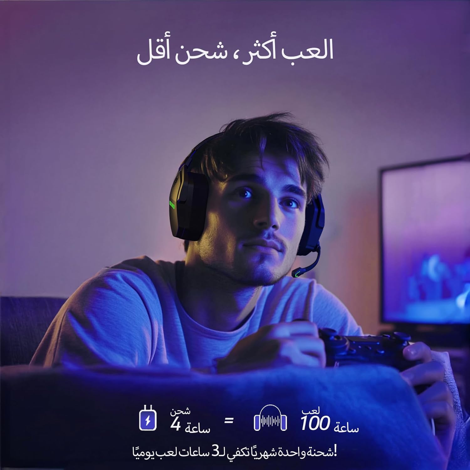 نبوو سماعة راس لاسلكية للالعاب G06 لاجهزة بلاي ستيشن 5 4 والكم... - view 4