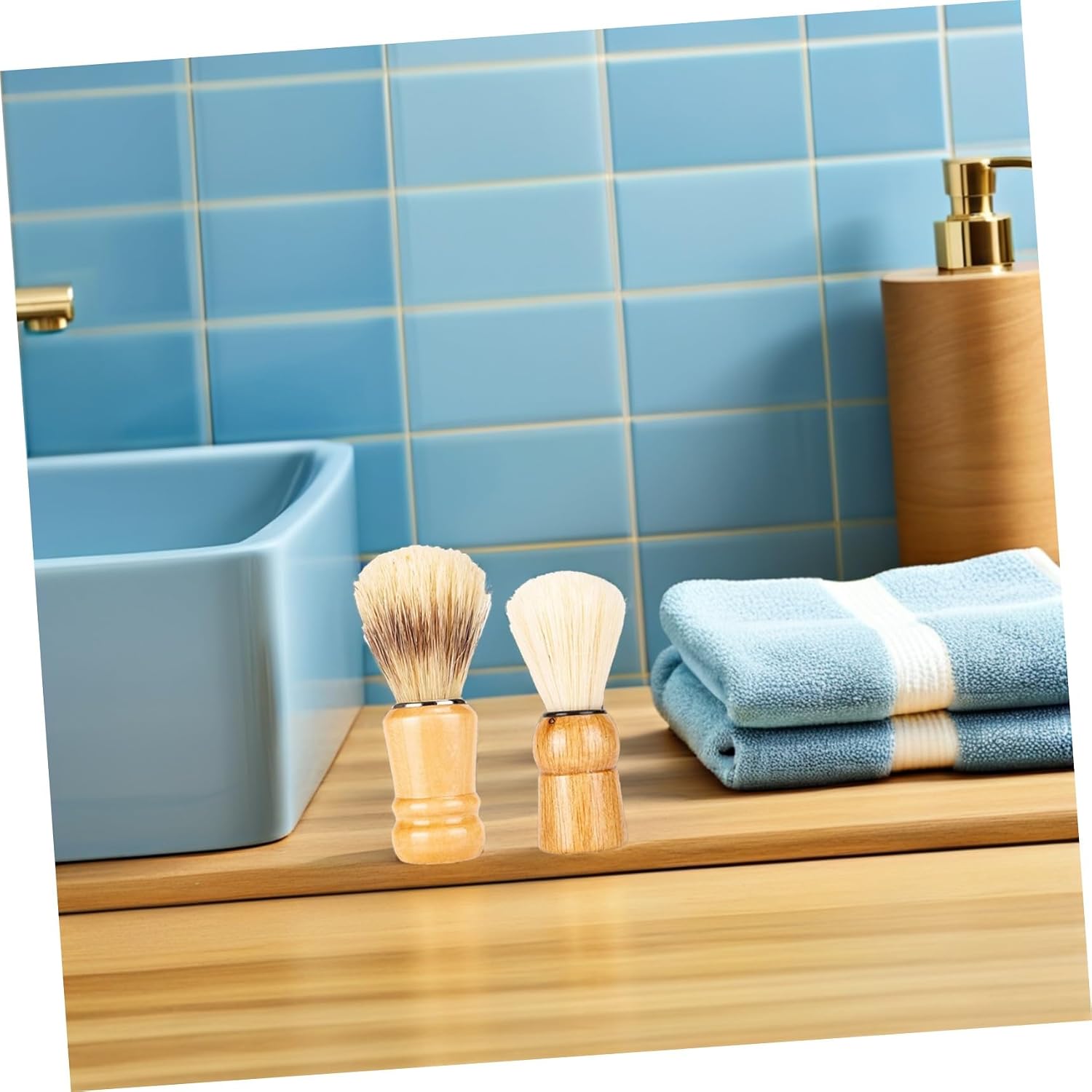 Didiseaon Wood Handle Shaving Brush Set Beard Brush for Men Soap for Grooming Needs