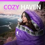 GEERTOP Portable Backpacking Sleeping Bags Flannel for Adults Big and Tall Lightweight Waterproof Warm 3-4 Season Sleeping Bag for Camping Hiking Mountaineering