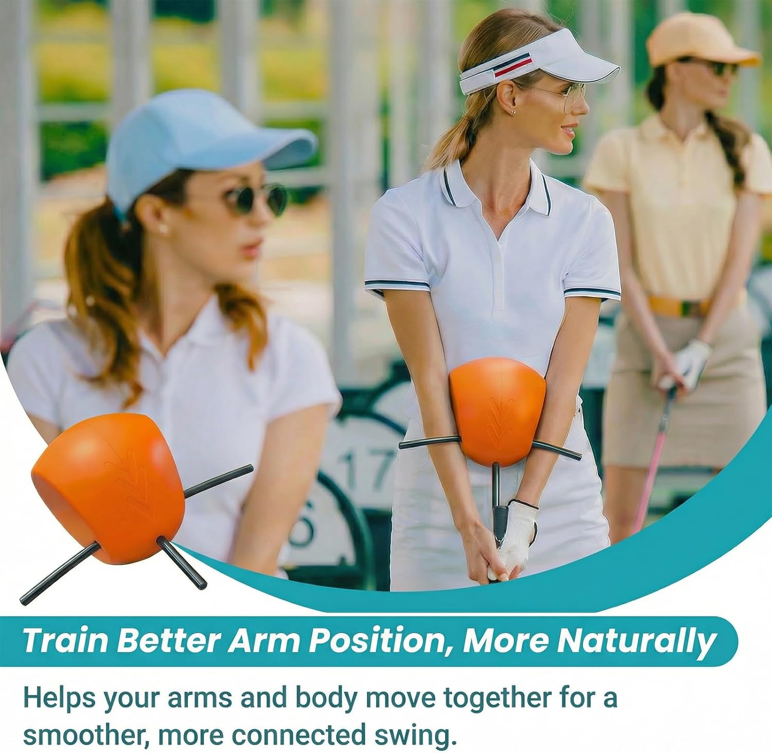 Connector Golf Swing Trainer for Posture Correction and Arm Alignment, Golf Training Aid for Proper Swing Mechanics, Golf Swing Ball Training, Golf Connector Ball Practice, All Skill Levels