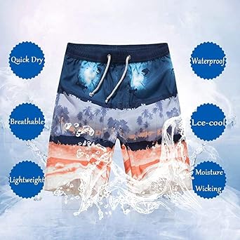 Men's Beach Shorts Lightweight Short Beach Bathing Suits Pant