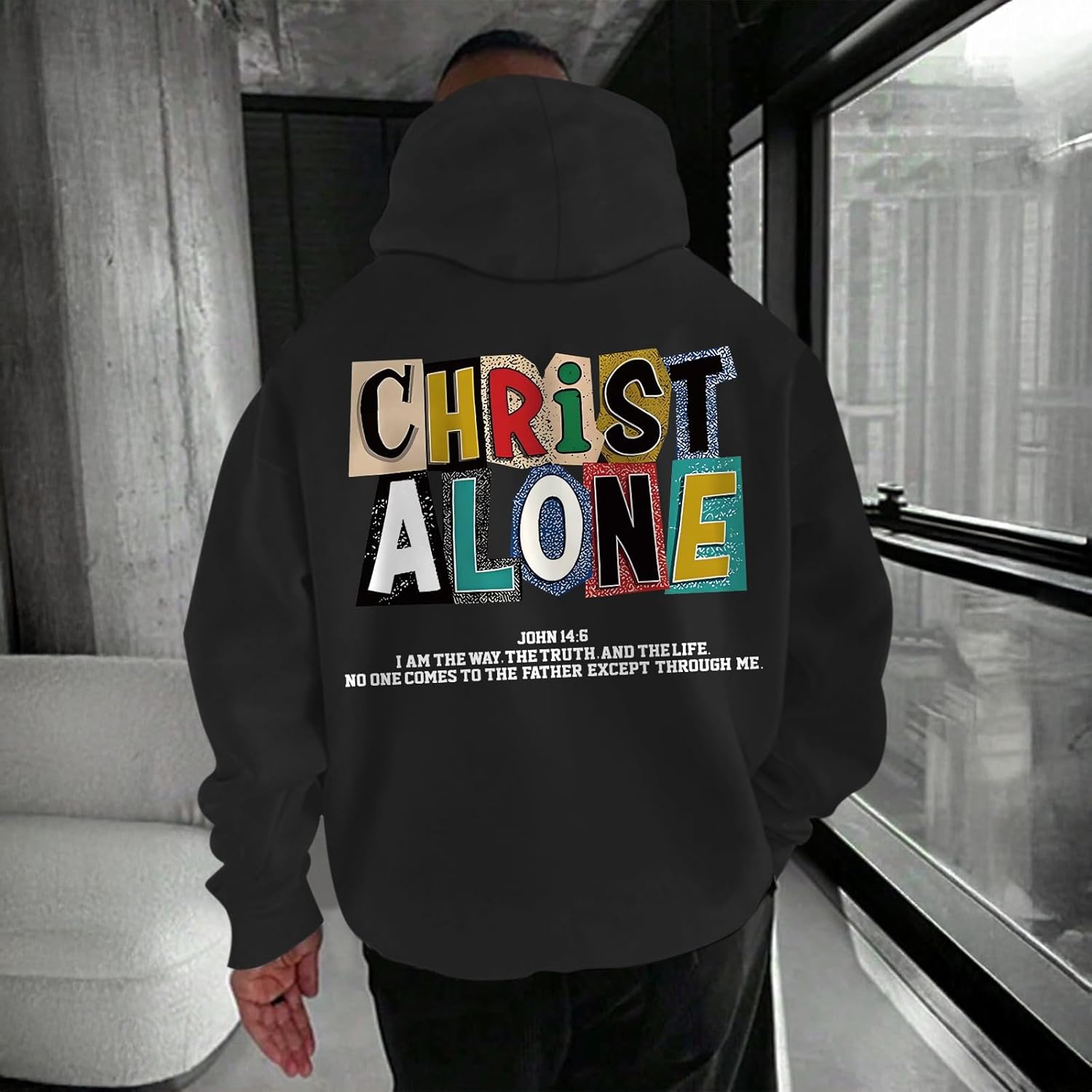 Christian Hoodies For Men Jesus Religious God Hoodie Faith Bible Verse Sweatshirt inspirational Cotton Pullover Tops - Image 6
