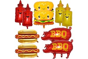 10Pcs Hamburger Balloon Outdoor BBQ Picnic Party Decorations Summer Kids Birthday Baby Shower Supplies
