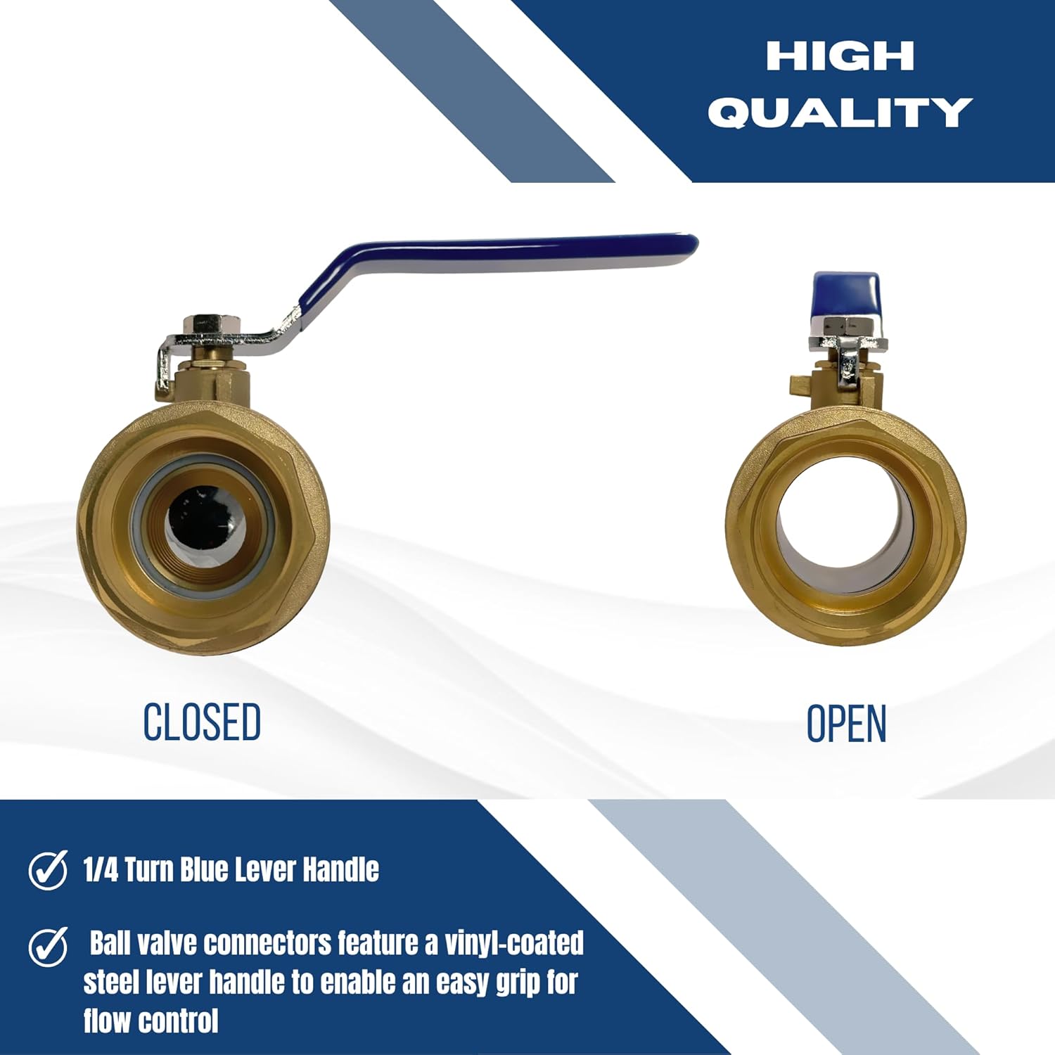 1 Pcs XFITTING 2 Inch Female Ball Valve, 2 Inch FIP Ball Valve