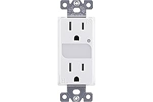 GE UltraPro Grounding Duplex Outlet w/ LED Guide Light