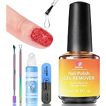 Gel Nail Polish Remover 15ml, Easily Remove Polish in 3min, No Soaking or Wrapping, Professional Nail Remover 15ml Remover & 8ml Oil Set
