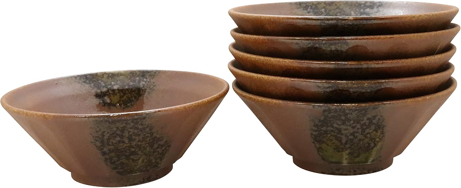 [Amazon.co.jp Exclusive] Commercial Set - One Piece of Ramen! Specialty Artisan's Vessel, Shinogi-Shaped Ramen Bowl, Oribe Buki, 6.8 Ramen, 6 Pieces image 4