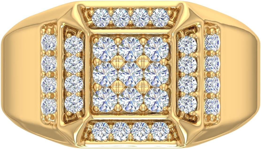 3/4 Carat Men Diamond Wedding Band Ring in 10K Gold