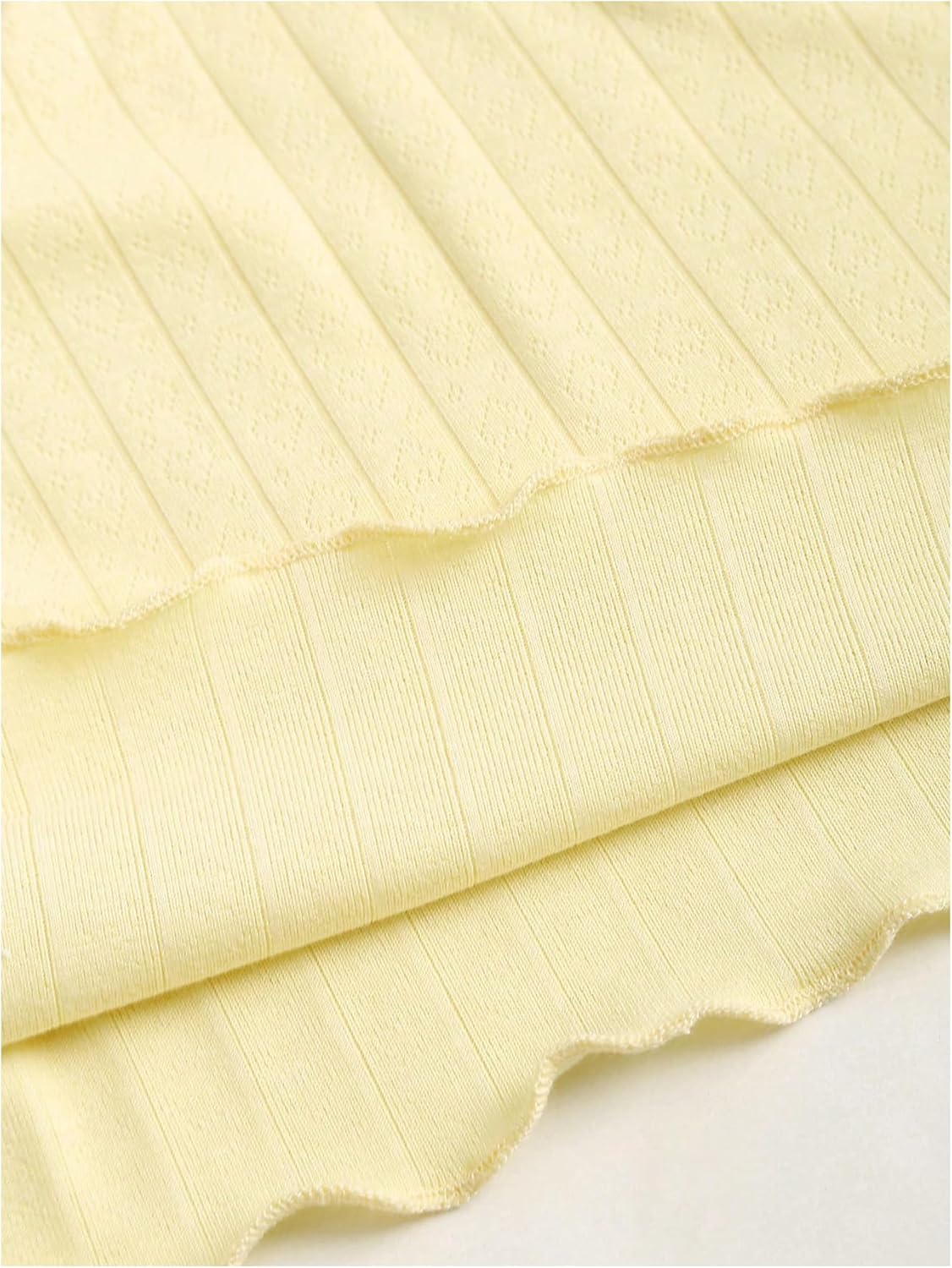 SOLY HUX Women's Ruffle Trim Cami Crop Tops Slim Fitted Going Out Summer Camisole Top - Image 5