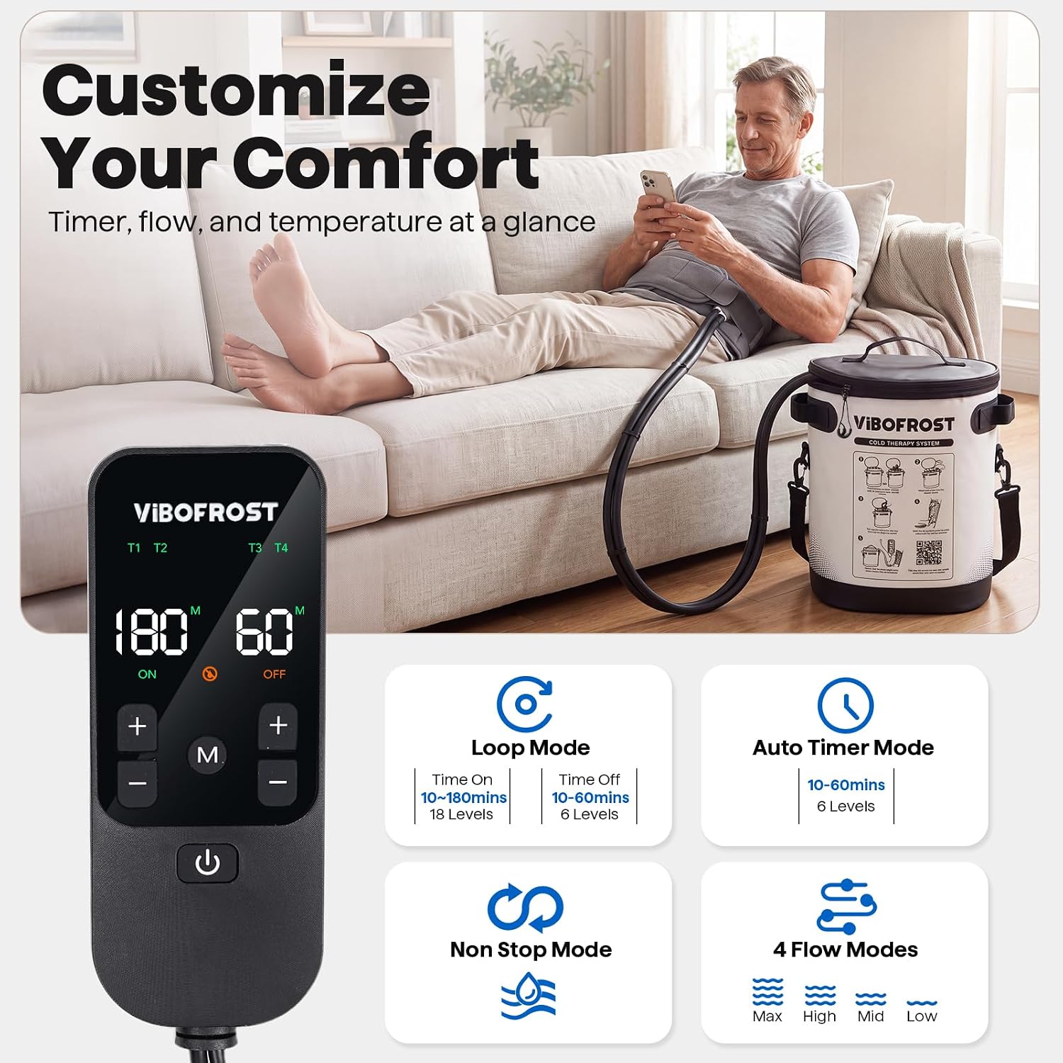 Cold Therapy Machine, Portable Ice Machine for Knee After Surgery
