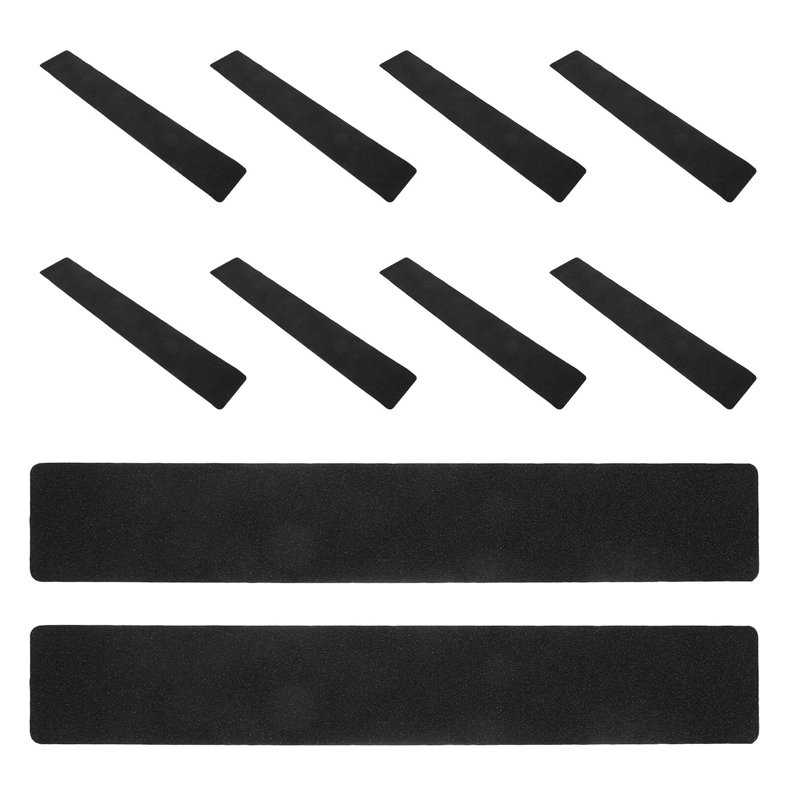 DOITOOL Cinta Antideslizante para Escaleras 10 Piezas Adhesivo Autoadhesivo de PVC Negro 20X76 CM Tiras Antideslizantes para Peldaños de Interior y Exterior Protección Segura para