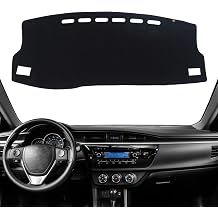 Dashboard Cover Dash Mat Fit for to-yota Corolla 2018-2014 for Left Hand Drive,Car Dash Board Mat Anti-Glare Carpet,Non-Slip Pad Sunshield Protector Black