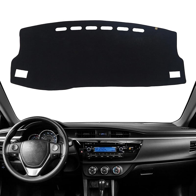 Capa para Painel Toyota Corolla 2014 a 2018, Lado Esquerdo, Carpete Antirreflexo Preta KEYOOG