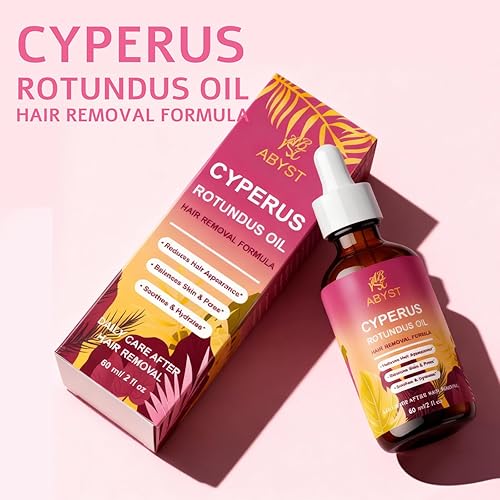 Miniatura 7 de Aceite puro Cyperus Rotundus para el cuidado de la depilación, 2 onzas líquidas, inhibidor natural del crecimiento del cabello para retardar el
