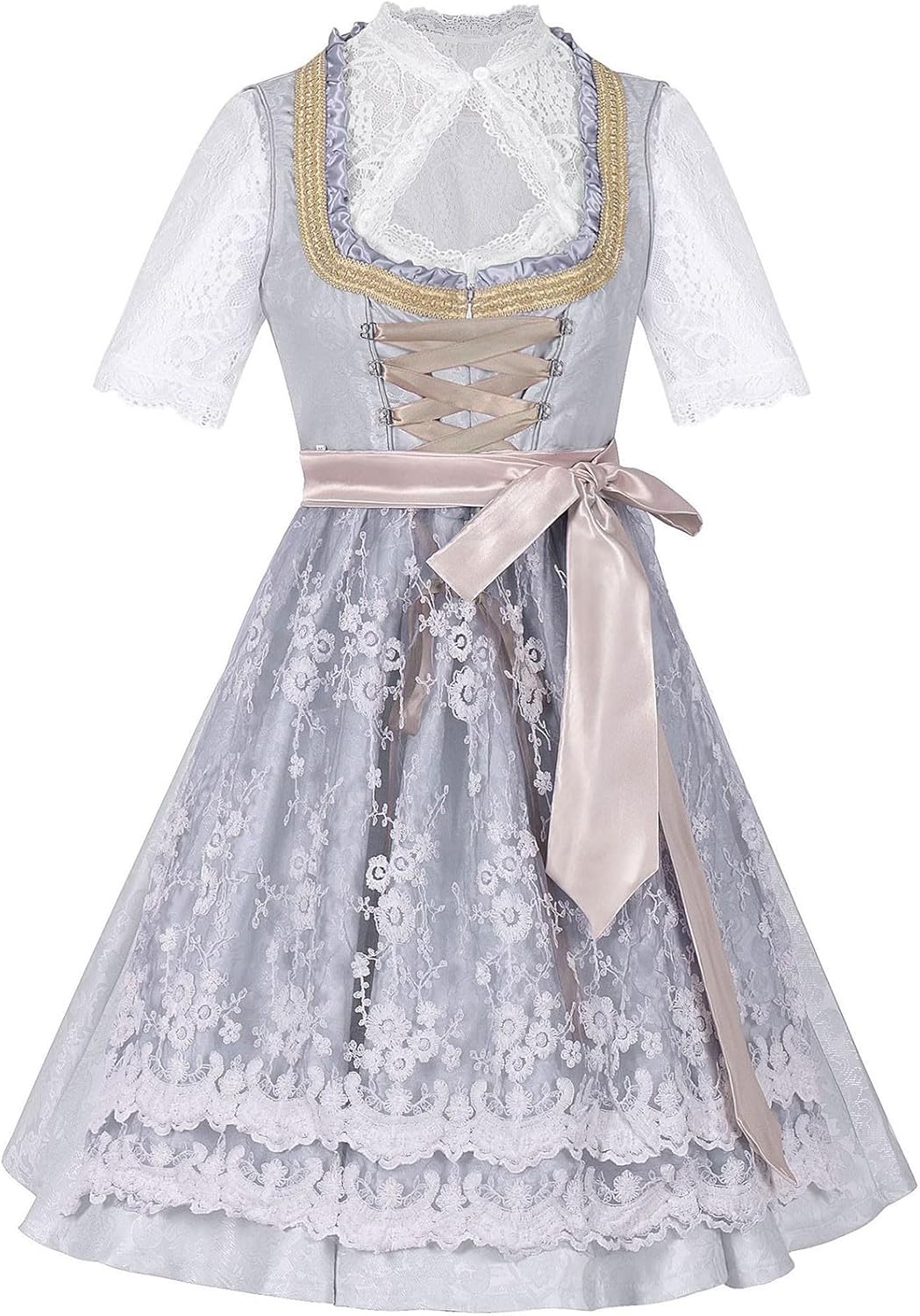 Dirndl Dresses Women Traditional German Oktoberfest Costumes Carnival Costumes Lace Floral Bavarian Dirndl Dress