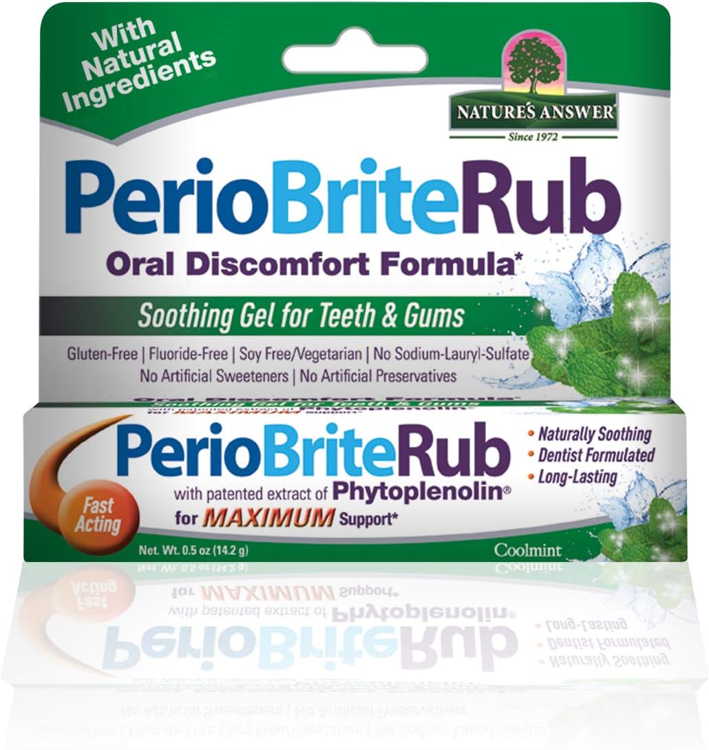 Natures Answer Periorub Topical Rub, 0.5 oz Dentist Formulated Soothing Gel for Teeth and Gums : Pain Relief Rubs : Beauty & Personal Care