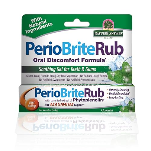 Nature's Answer Periorub Topical Rub, 0.5 oz (paquete de 6) Gel calmante formulado por dentistas para dientes y encías
