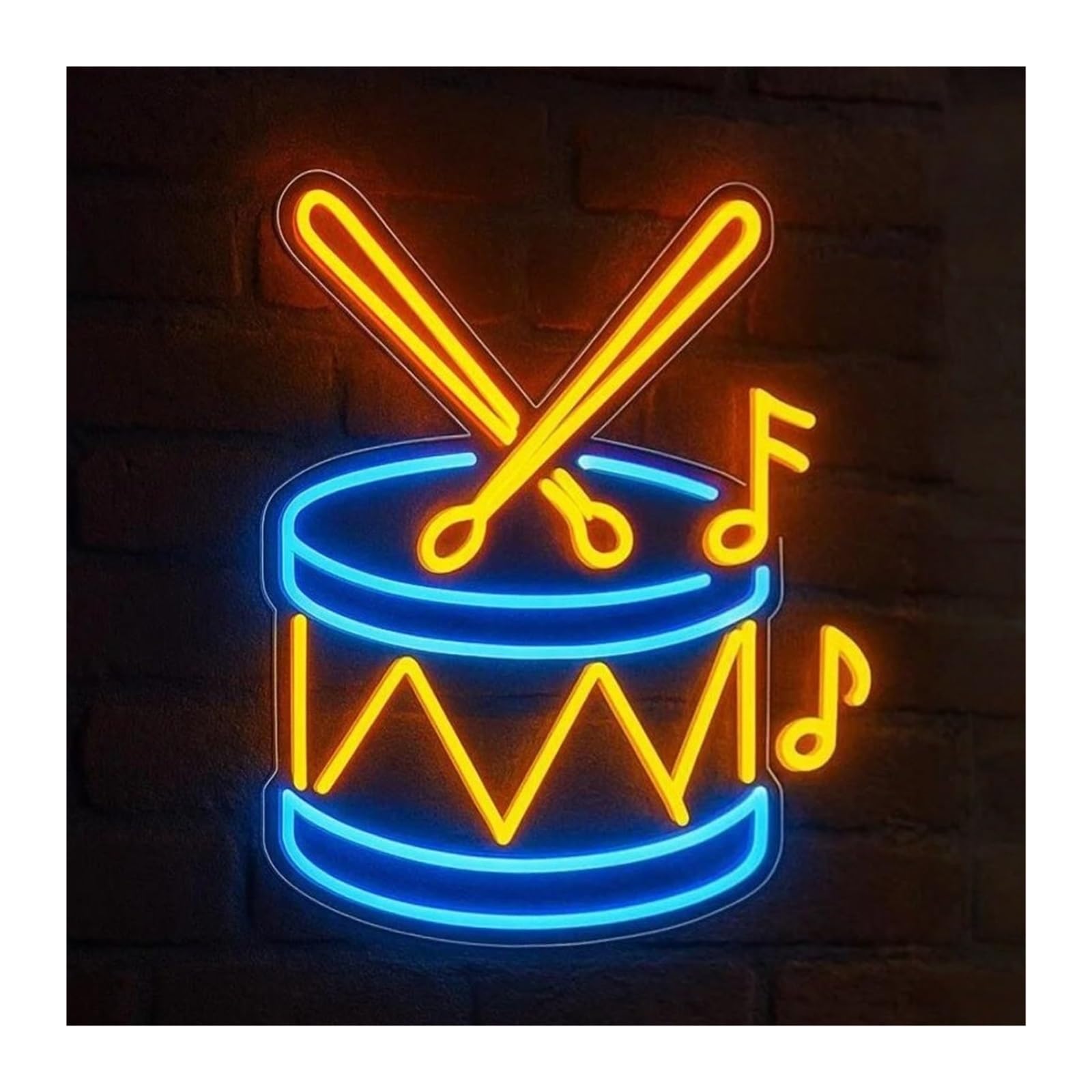 XENITE Luci al Neon Da Parete Insegna Al Neon Con Batteria Musicale, Decorazione Da Parete Per Studio Musicale, Studio Di Registrazione, Bar, Ristorante, Negozio, Lampade Decorative Da 35cm