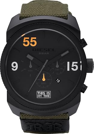 Diesel DZ4187 - Orologio da polso da uomo, cinturino in pelle colore kaki :  Amazon.it: Orologi