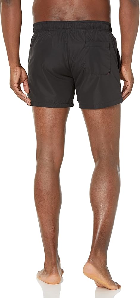 HUGO - Quick-dry Swim Shorts With Vertical Printed Logos - View #8