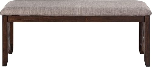 Miniatura 3 de New Classic Furniture Gia - Banco de comedor tapizado, acabado tradicional de cereza