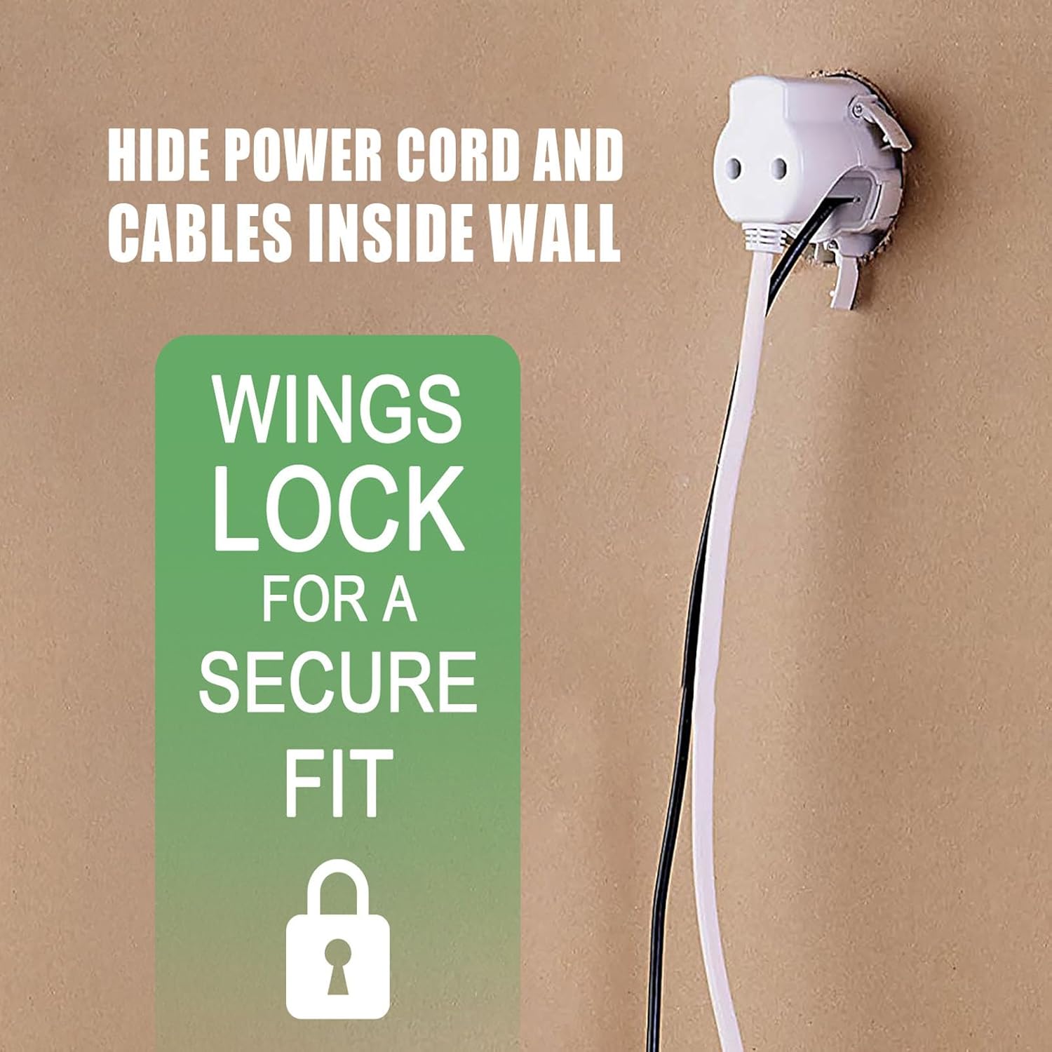 in-Wall Cable Management Kit - Hide TV Wires When Mounting A TV - Includes Power & Low Voltage Cable Management