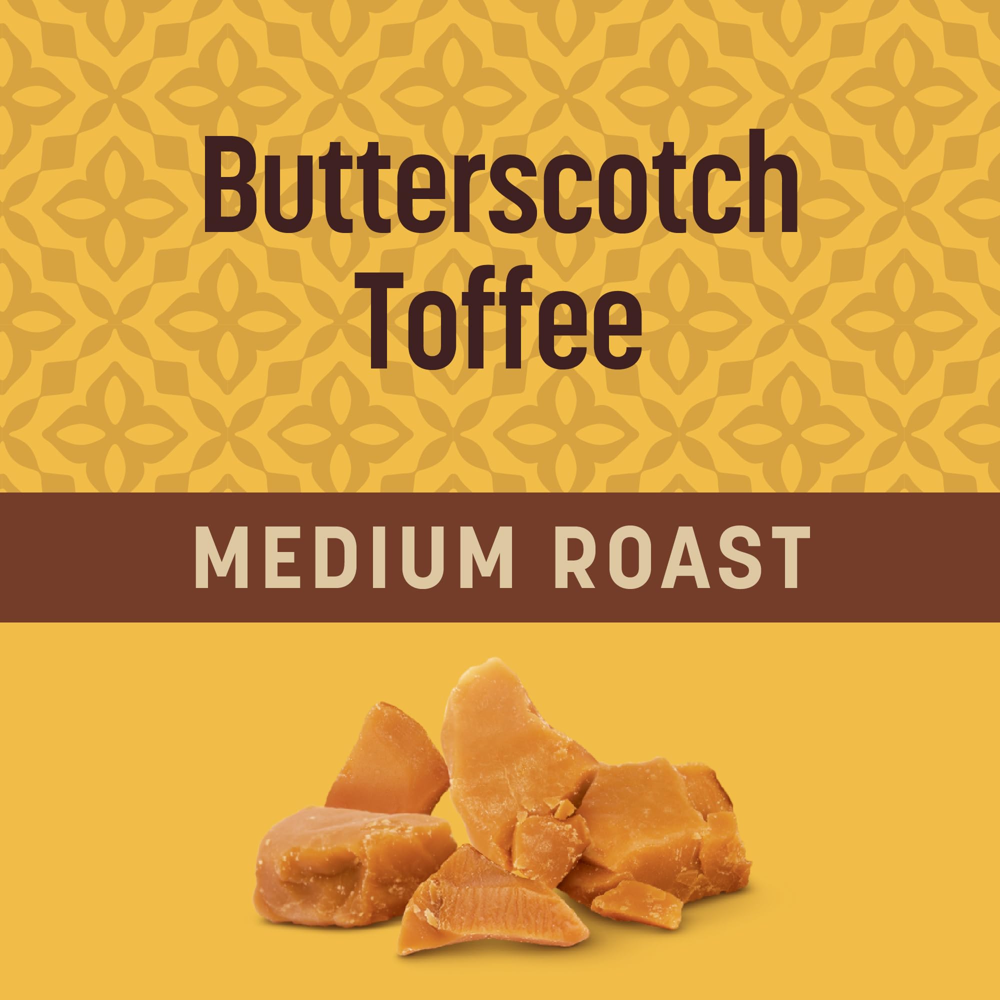 Don Francisco's 24 cápsulas de café con sabor a caramelo de Butterscotch Toffee, cápsulas de café reciclables para porciones individuales, compatibles con tu cafetera K-Cup Keurig