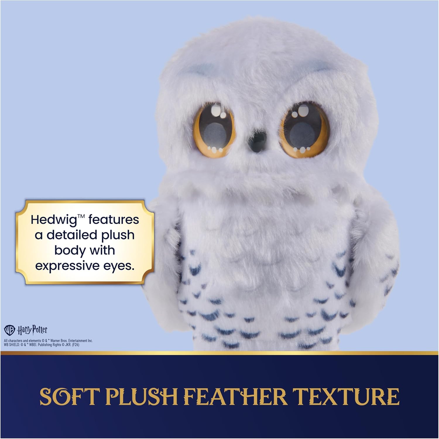 Wizarding World Harry Potter Interactive Mini Hedwig, Ages 6+ | Interactive Owl with Sounds, Head & Wing Movements, Imaginative Pretend Play, Spellbinding Gift for Kids, Fans & Collectors