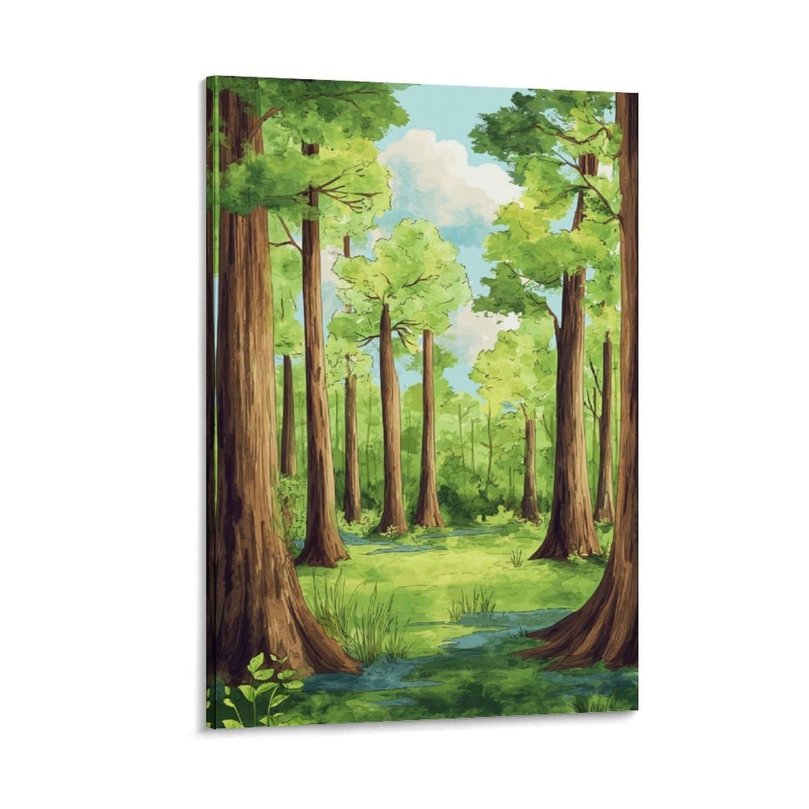ZBBGGOZ Cache River State Natural Area Posters 24x36inch(60x90cm) Vintage Watercolor Canvas Art