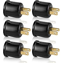 Outlet to Socket Adapter,Plug-in Light Socket,Convert Outlet to Light Bulb Socket,Polarized 2-Prong Outlet to E26 E27 Screw Base Bulb Socket, 660 Watt, 125 Volt, UL Listed 6, Black Color