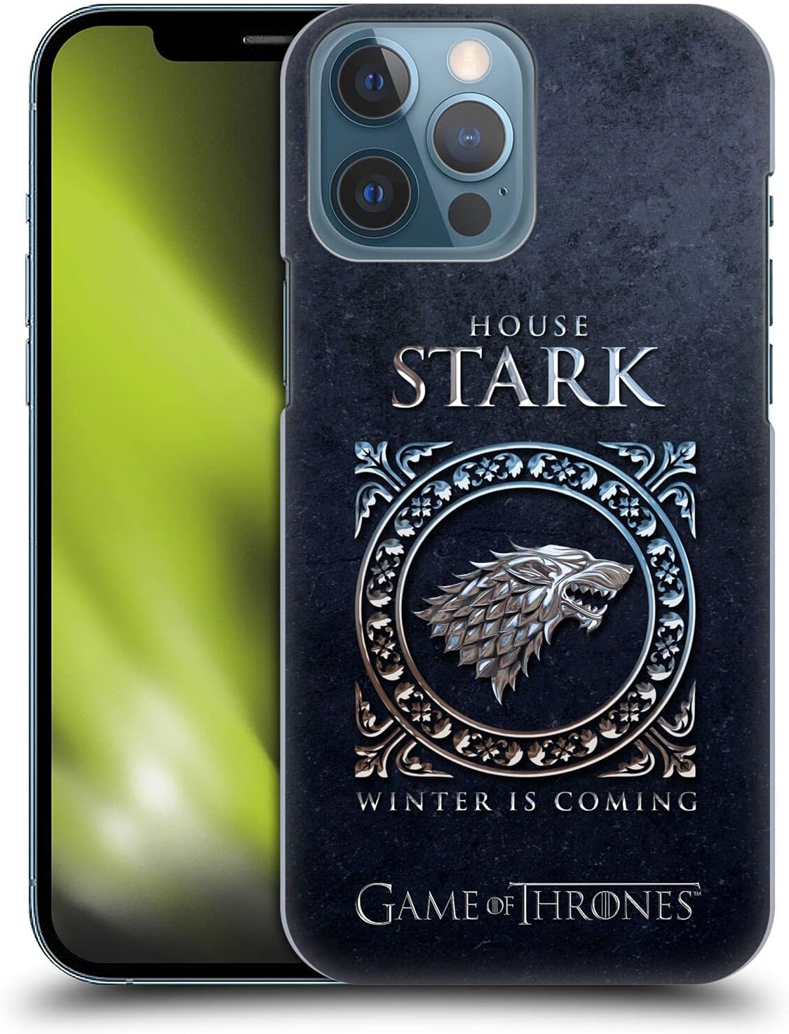 Head Case Designs Officially Licensed HBO Game of Thrones Stark Metallic Sigils Hard Back Case Compatible with Apple iPhone 13 Pro Max