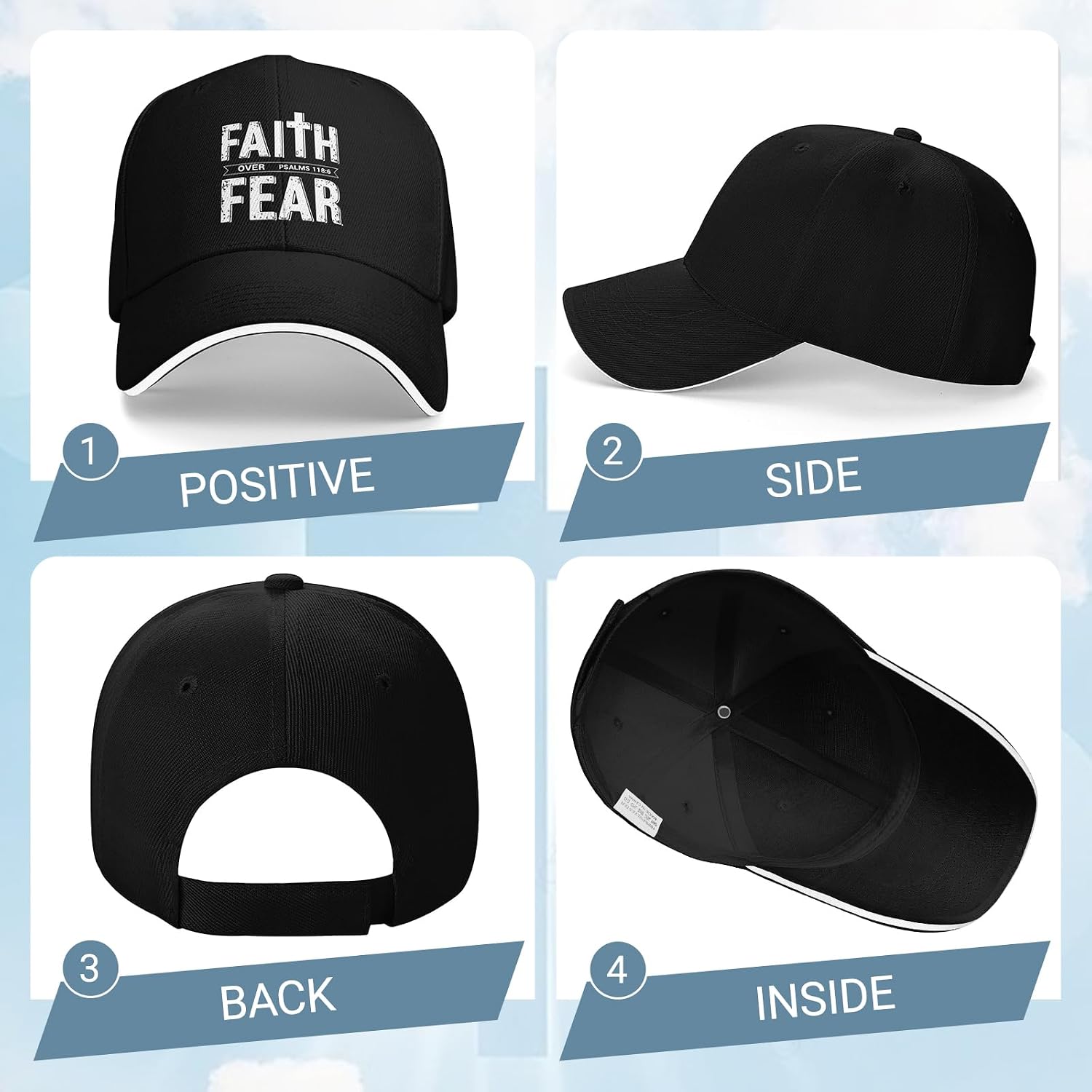 Baseball Cap Christianity Jesus The Way The Truth The Life Casquette Trucker hat Unisex Adjustable Casual Caps Black