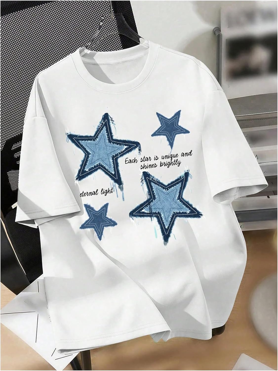 SOLY HUX Oversized T Shirts for Men Short Sleeve Y2K Baggy Tees Graphic Print Summer Shirt Tops - Image 3