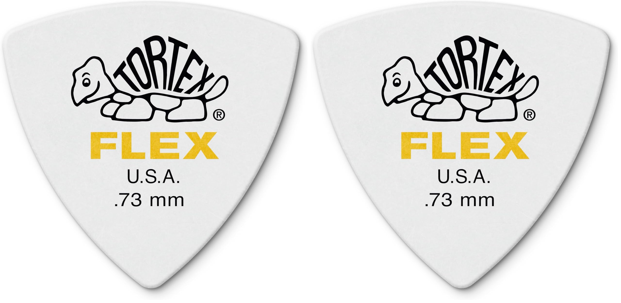 Jim Dunlop Dunlop Tortex Flex Triangle .73mm Yellow Guitar Pick-12 Pack (456P.73)