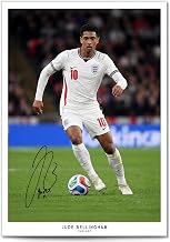 Jude Bellingham Real Madrid Signed Photo Poster A4/A3 Print Picture Display Framed Autograph Memorabilia for Football Fans Gift England (England 2026, A4 Poster Only)